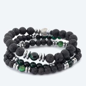 INVICTA 3tlg. Herren Armband Lavastein