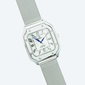 Bellevue Herrenuhr, silberfarben, Quarz
