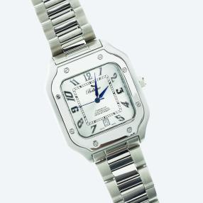 Bellevue Herrenuhr, silberfarben, Quarz