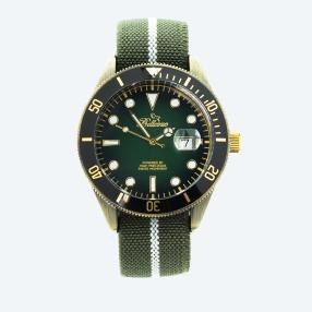 Bellevue Herrenuhr, bicolor, Textilband