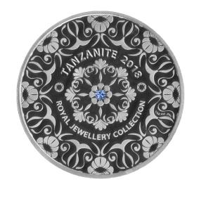 Silbermünze Queen mit Tansanit