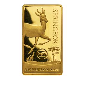 Goldbarren Bullion-Motive Springbok