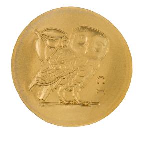 Goldmünze Athenas Eule