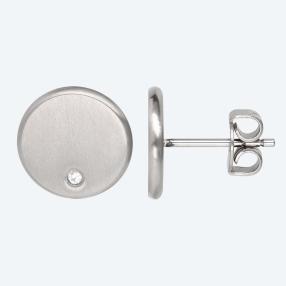 Ohrstecker Titan mit Zirkonia