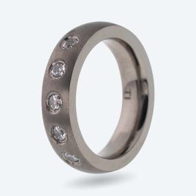 Ring Titan mit Zirkonia