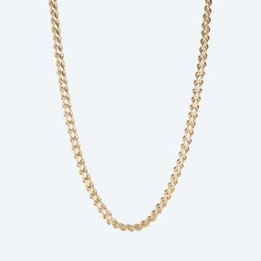 Kordelkette 585 Gelbgold 2-reihig , ca. 45 cm