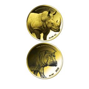 2er Set Goldmünzen Tiere Afrikas I