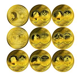 9er Set XL-Goldmünze Wertvollste Münzen in Album