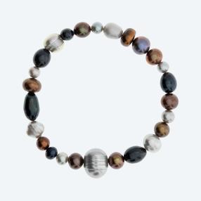 Armband Süßwasserzuchtperlen multifarben
