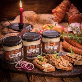Wildschweinschmalz m. Pilzen 3er Set 840g