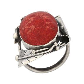 Ring 925 Sterling Silber Schaumkoralle