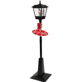 Weihnachts-Standlaterne mit Weihnachtsmann, 180 cm