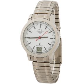 Master Time Damen-Funkuhr mit Metall-Zugband, rund