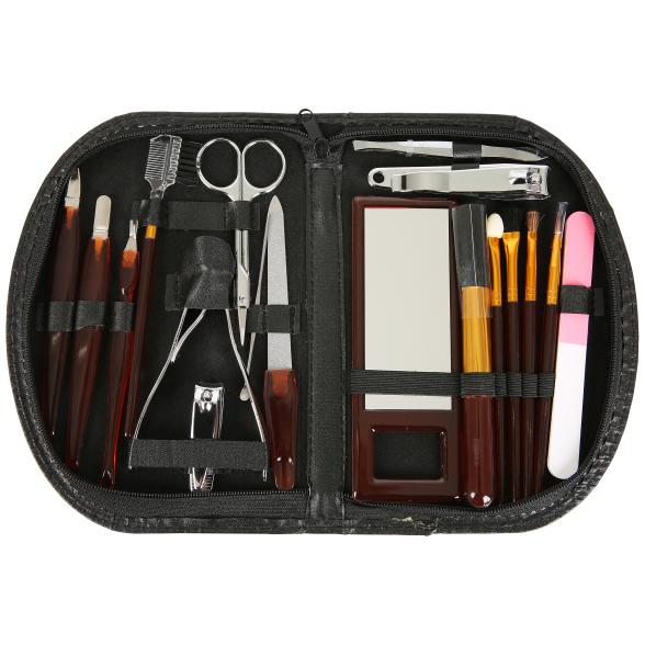 Maniküre und Make Up Set 19-teilig schwarz