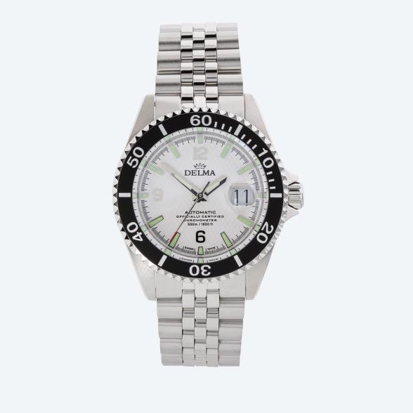 DELMA Herrenuhr Santiago Chronometer weiß