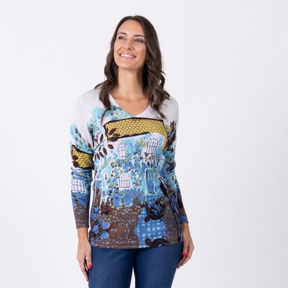 Zilae Damen-Pullover multcolor