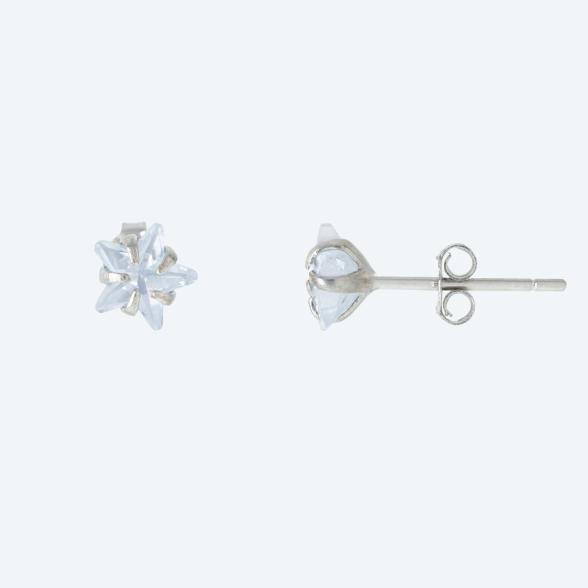 SET Weihnachtskugel Ohrstecker 925 Silber Zirkonia