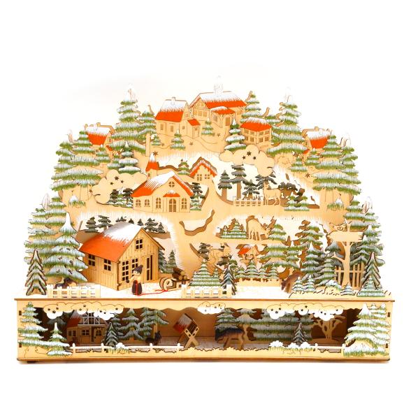 LED-Lichterbogen mit Rehen