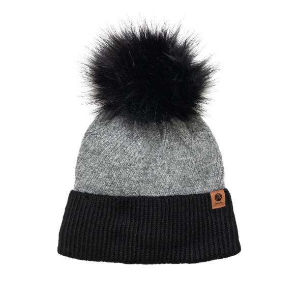 Antonio Damenmütze mit Bommel grau