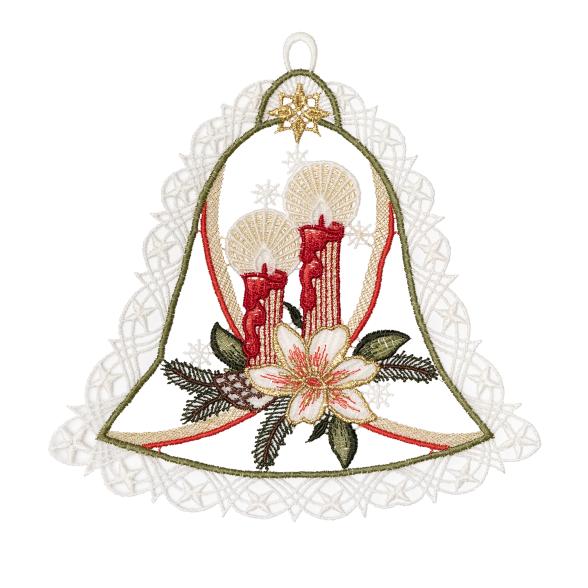 Plauener Spitze Fensterbild Glocke