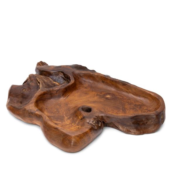 Darimana Teakholz Flower Schale 4 cm dick