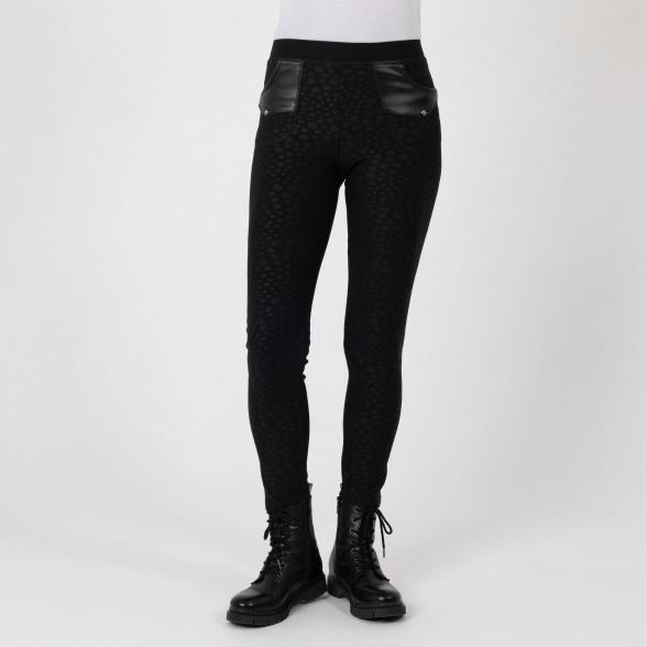 4069315130051 - FASHION NEWS Thermo-Fleece-Leggings schwarz