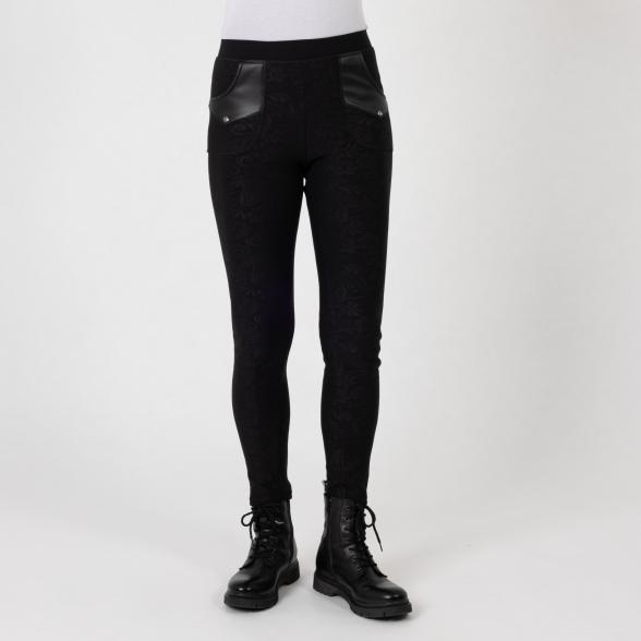 4069315130075 - FASHION NEWS Thermo-Fleece-Leggings schwarz