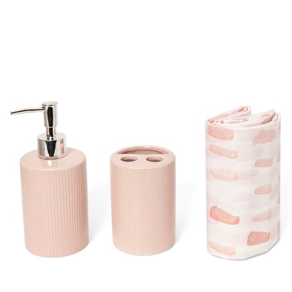 Badezimmer Set Rosa 3tlg.
