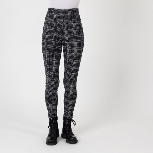 4069315131102 - FASHION NEWS Thermo-Fleece-Leggings schwarz weiß