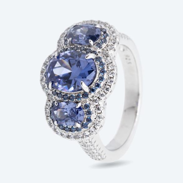 4069315139313 - Ring 925 Sterling Silber rhodiniert Zirkonia