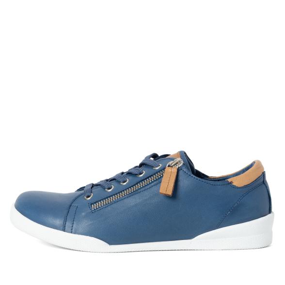 Andrea Conti Damen Lederslipper jeans/brandy