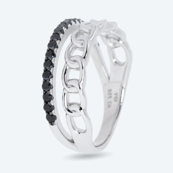 Ring 925 Silber rhodiniert Spinell