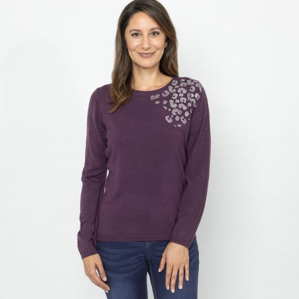 Cashmerelike by BLUE SEVEN Pullover pflaume