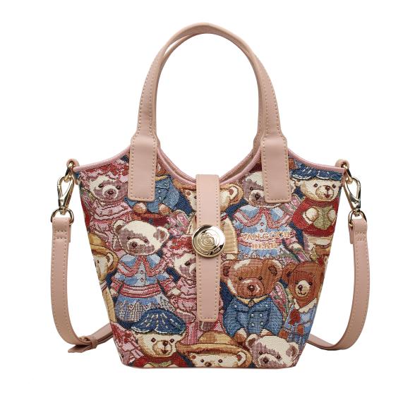 Henney Bear Handtasche rosé/multicolor
