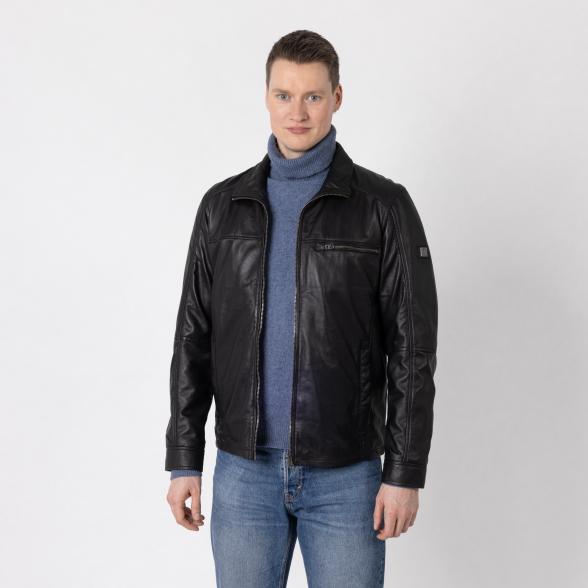 OTTO KERN Herren-Lederjacke 'Jim' schwarz