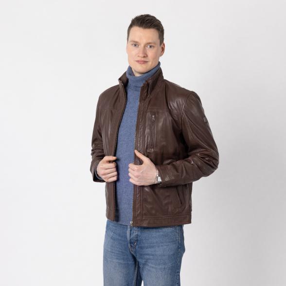 OTTO KERN Herren-Lederjacke 'Stan' braun