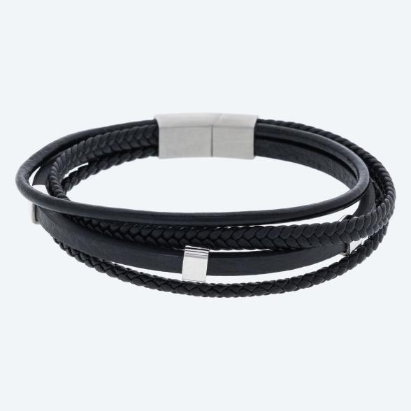 Armband Edelstahl Leder