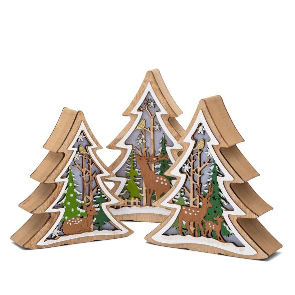 LED Tanne Winterwelt 3er Set