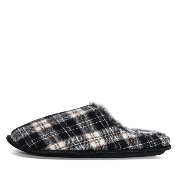 NORWAY ORIGINALS Herrenhausschuh schwarz Karo