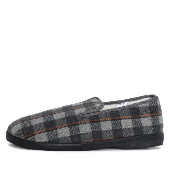 NORWAY ORIGINALS Herrenhausschuhe grau Karo