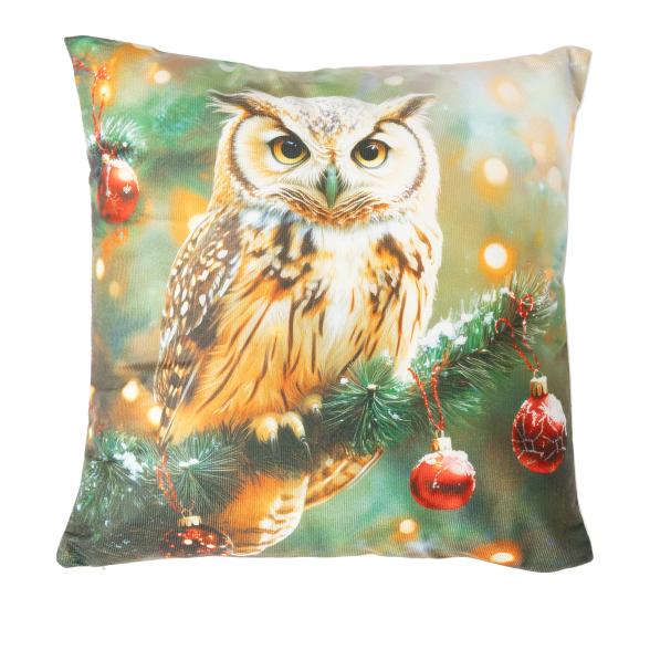 LED Kissen Christbaumeule 40x40cm