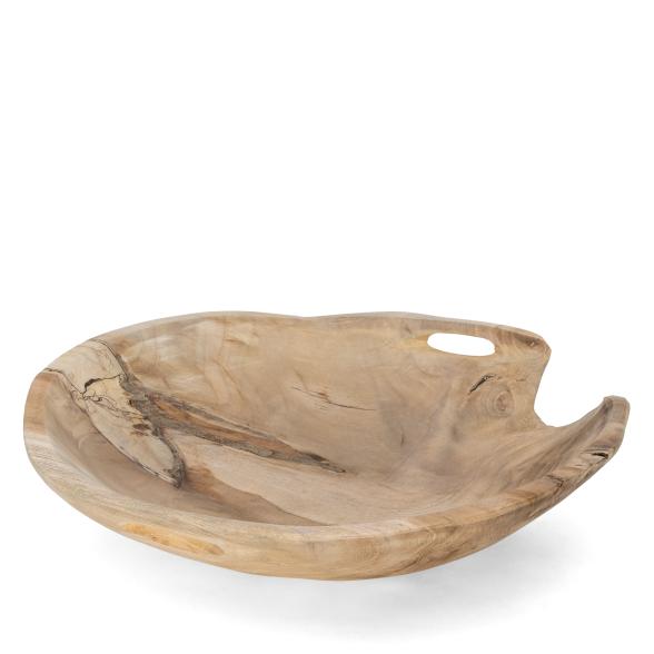 Teakholz-Schale mit Griffen