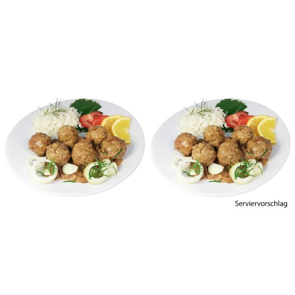 Rhönis Klopse in Zwiebelsoße