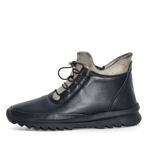 Chiara Gradi Damenstiefelette schwarz/gold