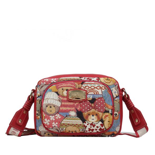 Henney Bear Umhängetasche rot/multicolor