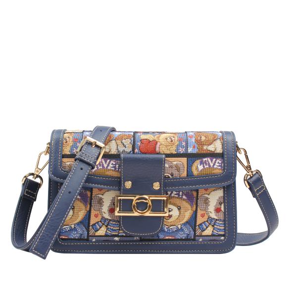 Thumbnail - Henney Bear Umhängetasche blau/multicolor