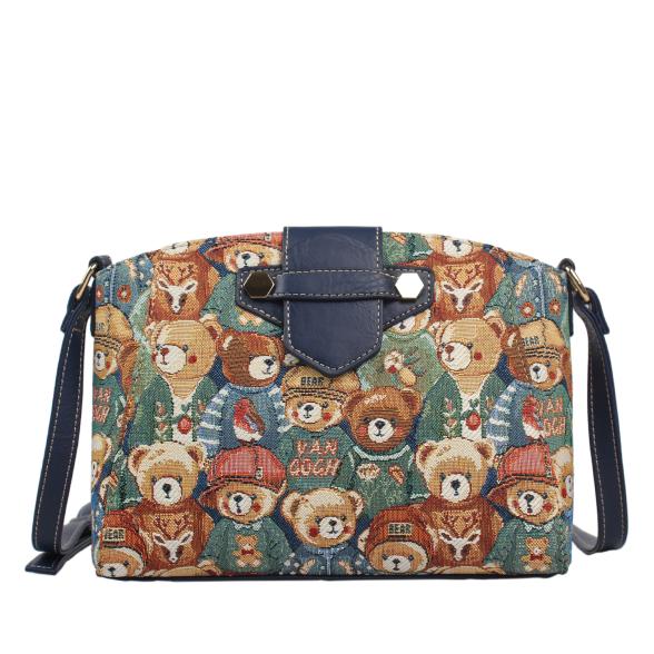 Thumbnail - Henney Bear Umhängetasche blau/multicolor