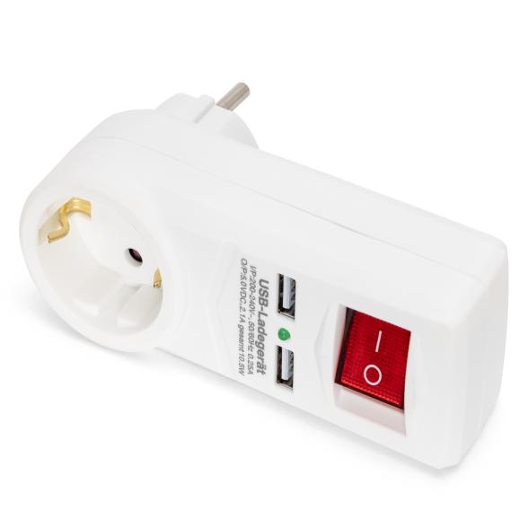 Steckdose 2x USB / Schalter