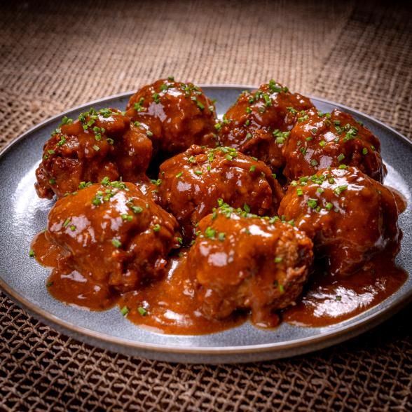 Karpaten Hacksteaks Zwiebelsoße