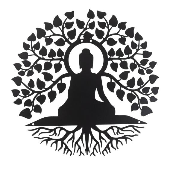 Wandbild Buddha Baum